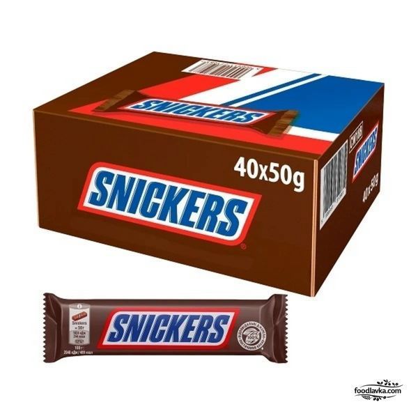 Шоколадный Батончик 50г Snickers 2539025390 фото