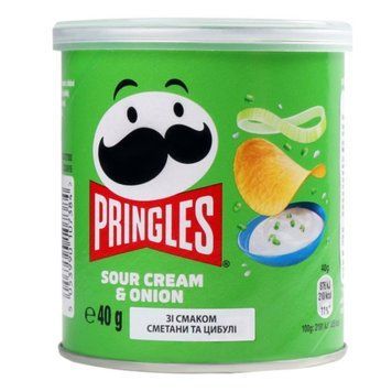 Чіпси Pringles 40г сметана та цибуля 2539025390113 фото