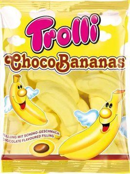 Жувальні цукерки маршмеллоу Choco Bananas 150г Trolli 2539025390181 фото